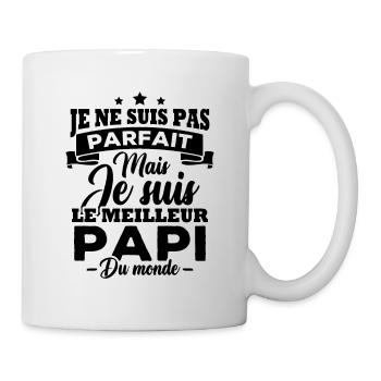 Je ne suis pas parfait meilleur papi du monde - Mug blanc - blanc - Droite