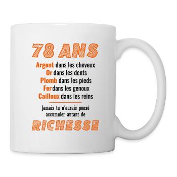 78 Years Birthday Funny Gift Idea - Mug - white - Right