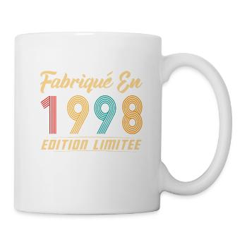 Fabriqué en 1998 Vintage cadeau d'anniversaire - Mug blanc - blanc - Droite