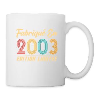 Fabriqué en 2003 Vintage cadeau d'anniversaire - Mug blanc - blanc - Droite