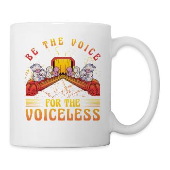 Soyez la voix du végétalien sans voix - Mug blanc - blanc - Droite