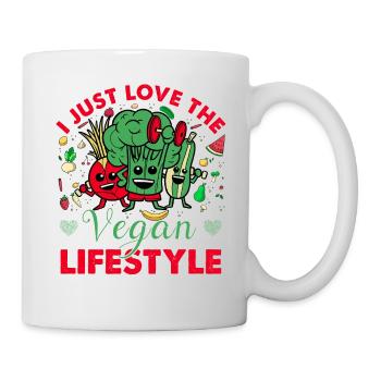 I just love the Vegan Lifestyle - Mug - white - Right