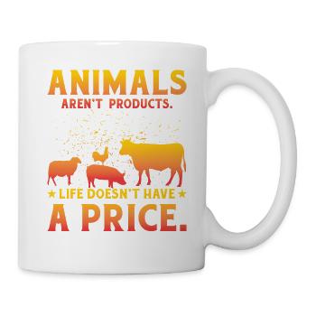 Les animaux ne sont pas des produits La vie n’a pas de prix - Mug blanc - blanc - Droite