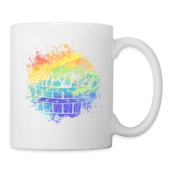 Vegan fruit basket - Mug - white - Right