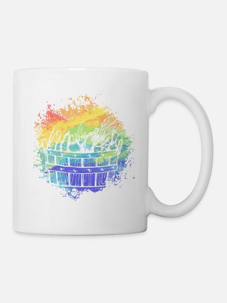 Veganer Obstkorb - Tasse - Weiß