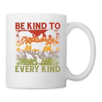 Be Kind to every Kind Animal Love Vegan - Mug - white - Right