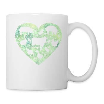 Veganes Herz - Tasse - Weiß - Rechts