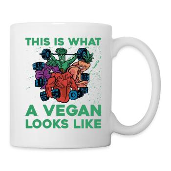This is what a vegan looks like - Tasse - Weiß - Rechts