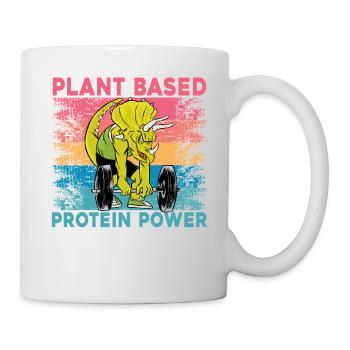 Plant based Protein Power Vegan - Tasse - Weiß - Rechts