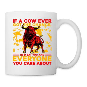 Vegan Cow Bull - Mug - white - Right