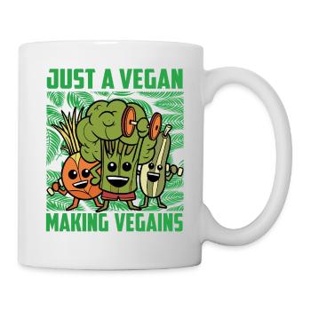 Just a Vegan making Vegains - Mug - white - Right
