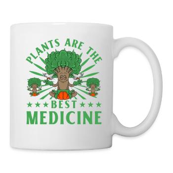 Plants are the best medicine Vegan - Mug - white - Right