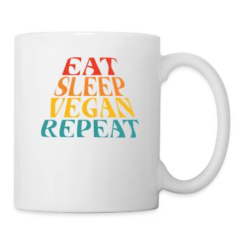 Eat Sleep Vegan Repeat - Mug - white - Right