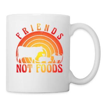 Vegan Friends not Foods - Tasse - Weiß - Rechts