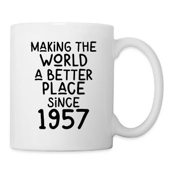 Rendre le monde meilleur depuis 1957 - Mug blanc - blanc - Droite