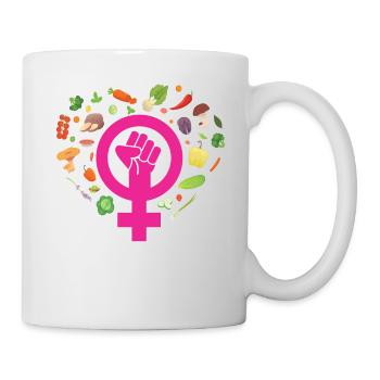 Feminist Vegan Pink - Mug - white - Right