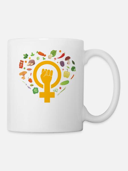 Feministin Vegan - Tasse - Weiß