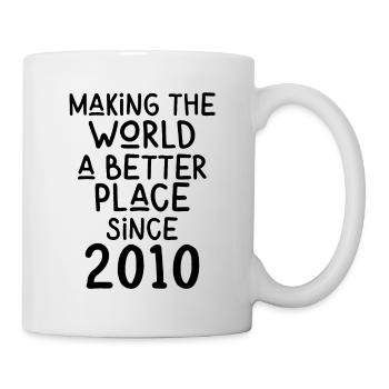 Rendre le monde meilleur depuis 2010 - Mug blanc - blanc - Droite