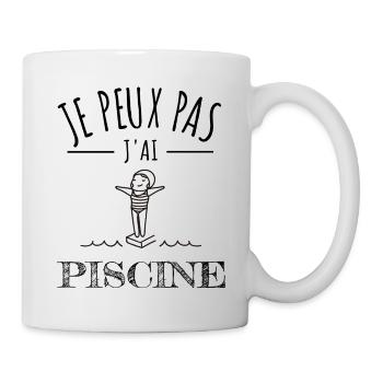 je peux pas j’ai piscine humour piscine sport - Mug blanc - blanc - Droite