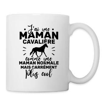 J'ai une maman cavalière - Mug blanc - blanc - Droite