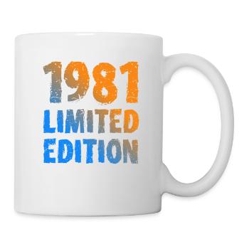 1981 Limited Edition Geburtstag Geschenk Frau Mann - Tasse - Weiß - Rechts