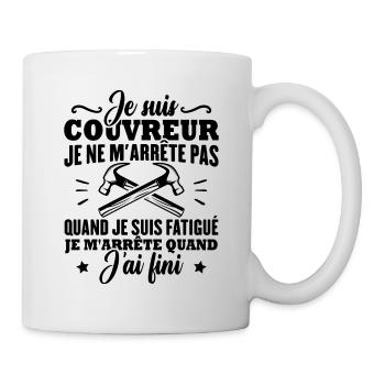 Je suis couvreur - Mug blanc - blanc - Droite