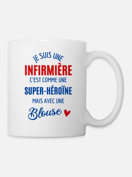infirmière super héroïne - Mug blanc - blanc