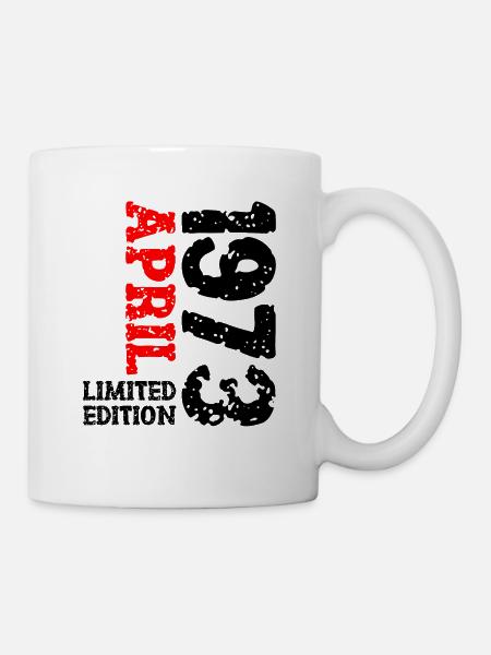 1973 April Limited Edition Birthday Gift - Mug - white