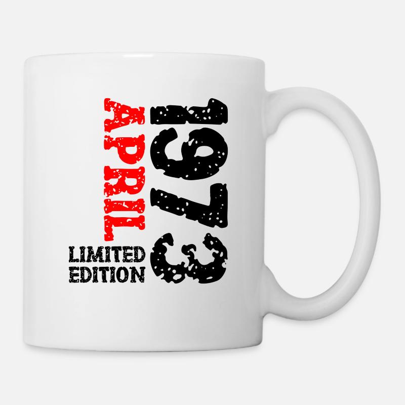 1973 avril édition limitée cadeau d’anniversaire - Mug blanc - blanc