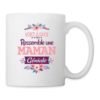 Maman géniale Cadeau Rigolo Femme Humour Mère - Mug blanc - blanc - Droite