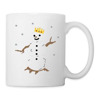 It's snowing around the King of Snowmen - Mug - white - Right