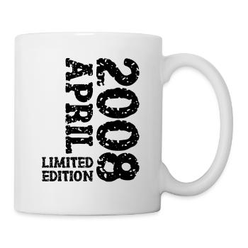 2008 April Limited Edition Geburtstag Geschenk - Tasse - Weiß - Rechts