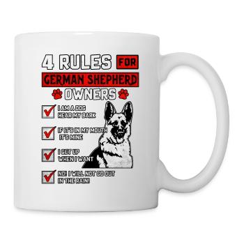 4 Rules for German Shepherd Owners - Mug - white - Right