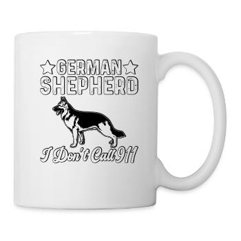 German shepherd i don t call Schäferhund - Mug - white - Right