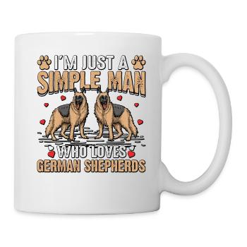 I'm just a simple man who loves German Shepherds - Mug - white - Right
