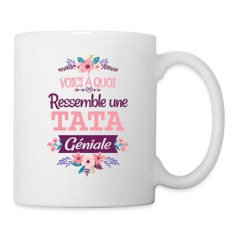 Tata Géniale Cadeau pour tante Citation Rigolo Fun - Mug blanc - blanc - Droite