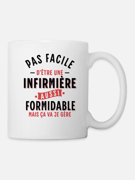 Infirmière Cadeau Rigolo Humour Femme Médecine - Mug blanc - blanc