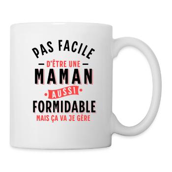 Maman géniale Cadeau Rigolo Femme Humour Mère - Mug blanc - blanc - Droite