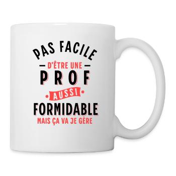 Enseignante Cadeau Professeure Citation Rigolo - Mug blanc - blanc - Droite