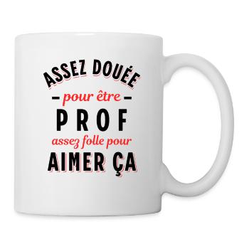 Enseignante Cadeau Professeure Citation Rigolo - Mug blanc - blanc - Droite