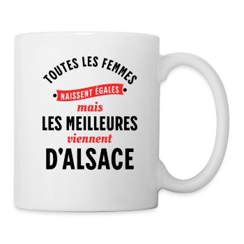 Alsace Région Cadeau pour Alsacienne Rigolo Humour - Mug blanc - blanc - Droite