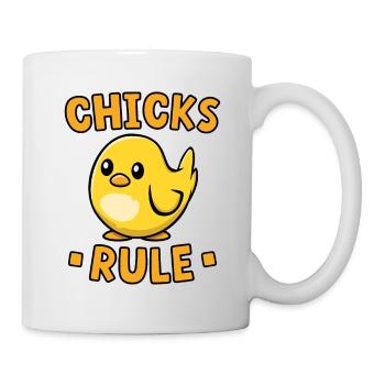 Règle des poussins - Mug blanc - blanc - Droite