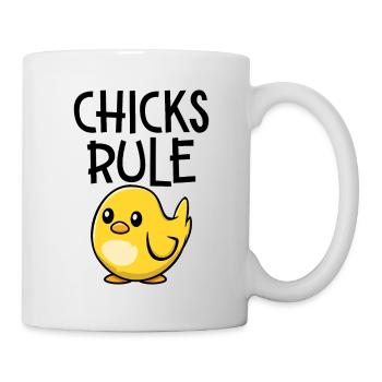 Règle des poussins - Mug blanc - blanc - Droite