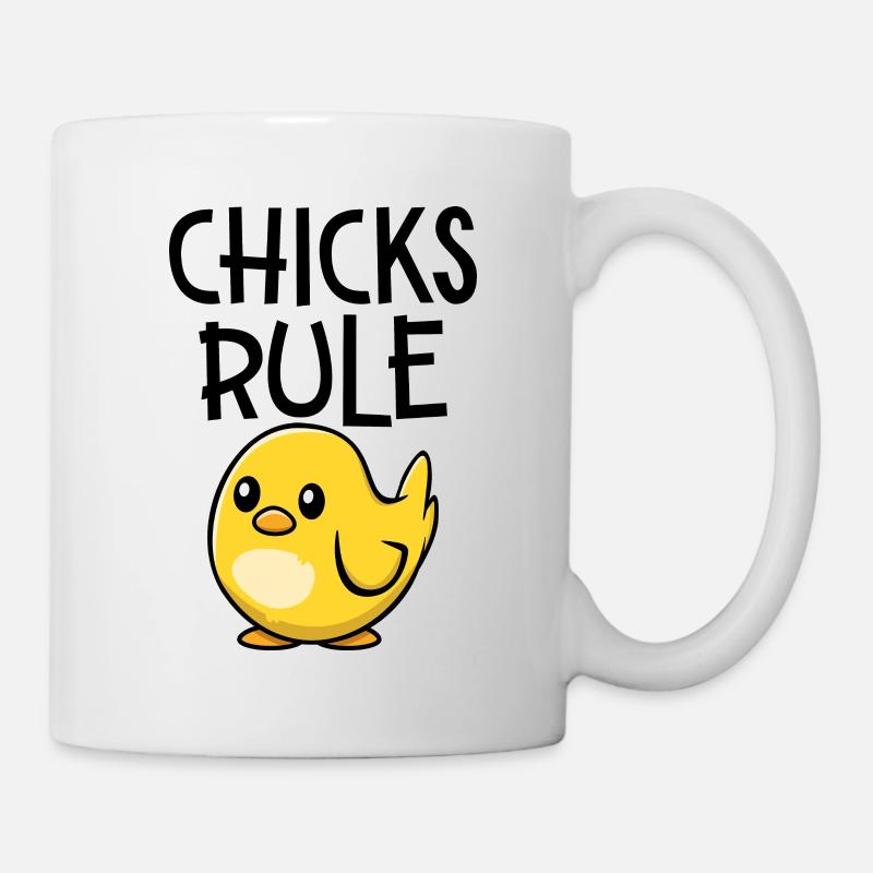 Règle des poussins - Mug blanc - blanc