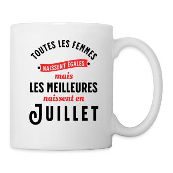 Dicton Anniversaire Juillet Année Naissance Slogan - Mug blanc - blanc - Droite