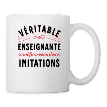 Enseignante Cadeau Professeure Citation Rigolo - Mug blanc - blanc - Droite