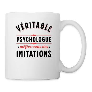 Psychologue cadeau humour Dicton Rigolo Slogan - Mug blanc - blanc - Droite