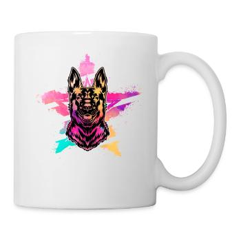 Deutscher Schäferhund - Tasse - Weiß - Rechts