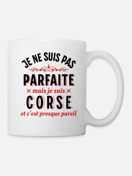 Corse Cadeau Région Rigolo île de Beauté Humour - Mug blanc - blanc