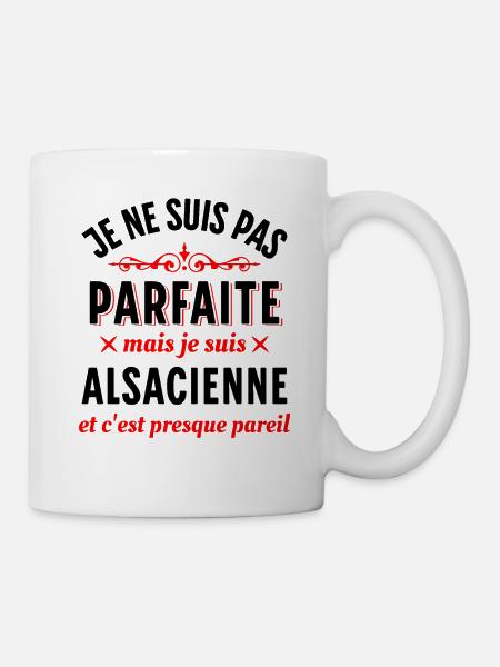 Alsace Région Cadeau pour Alsacienne Rigolo Humour - Mug blanc - blanc